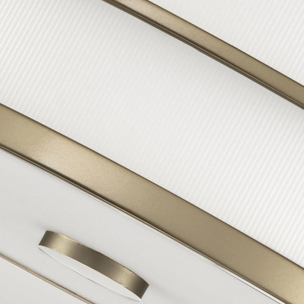 Plafoniera Feiss Fusion 3xE27 34cm ottone vetro opale