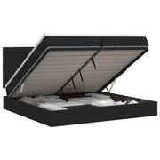 Letto ottomano con materasso Nero 200 x 200 cm Tessuto 3457434