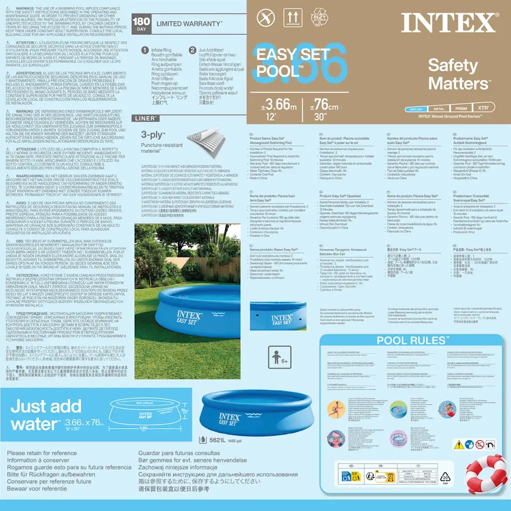 INTEX Piscina Easy Set 366x76 cm 28130NP 91477