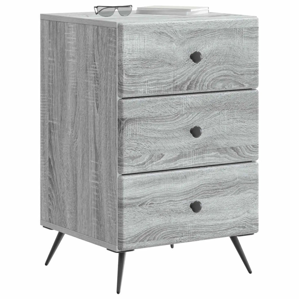 Armadio da Notte Grigio Sonoma 43 x 41 x 66,5 cm 895481