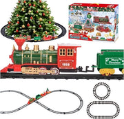 Treno elettrico di Natale - Treno di Natale elettrico - Treno intorno all'albero di Natale - Decorazione di Natale a vapore - Treno di Natale giocattolo - Treno di Natale con luce e suono - Decorazione di Natale - Accessori del villaggio di Natale