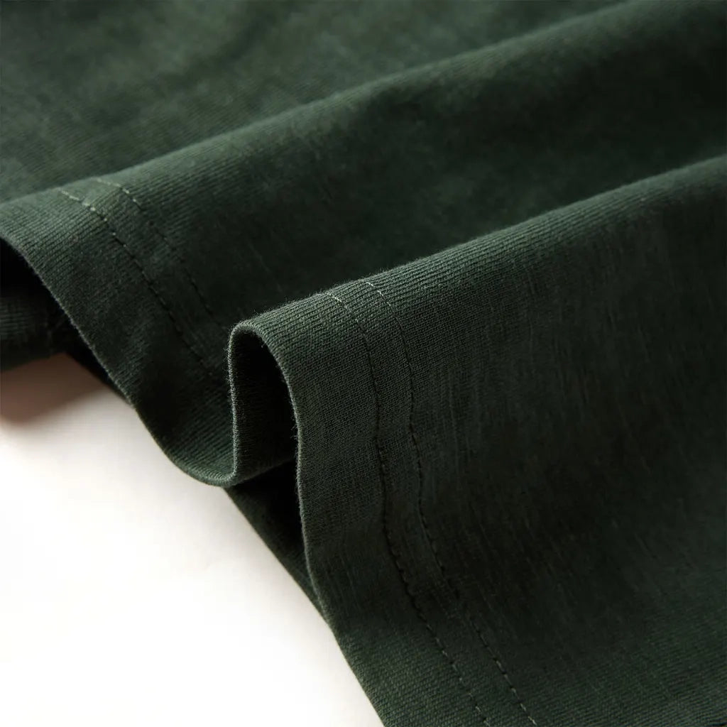 Maglietta da Bambino a Maniche Lunghe Verde Scuro 92 13069