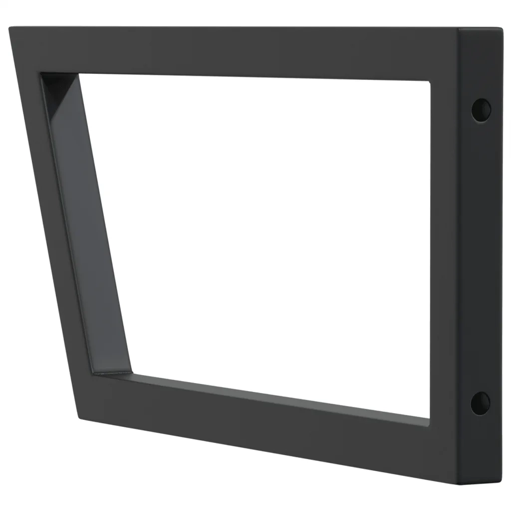 Reggimensole per Lavabo 2 pz Nere Trapezio in Acciaio 4007288