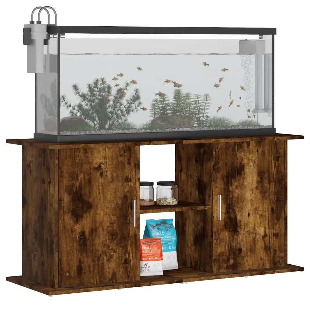 Supporto Acquario 121x41x58 cm in Legno Multistrato Rovere Fumo CFW1947212