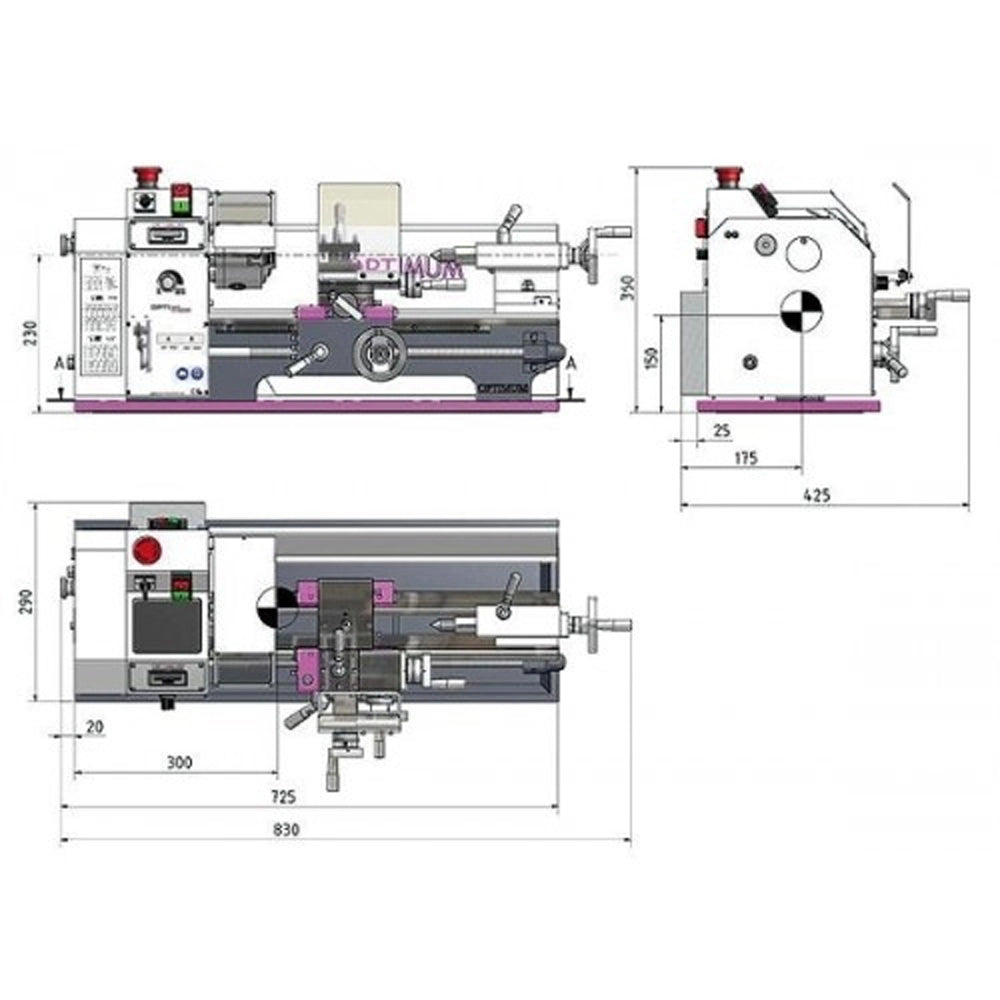TORNIO VISUALIZZAZIONE DIGITALE REGOLAZIONE CONTINUA GIRI 230V TU 2004 V OPTIMUM LTF 050OP0310