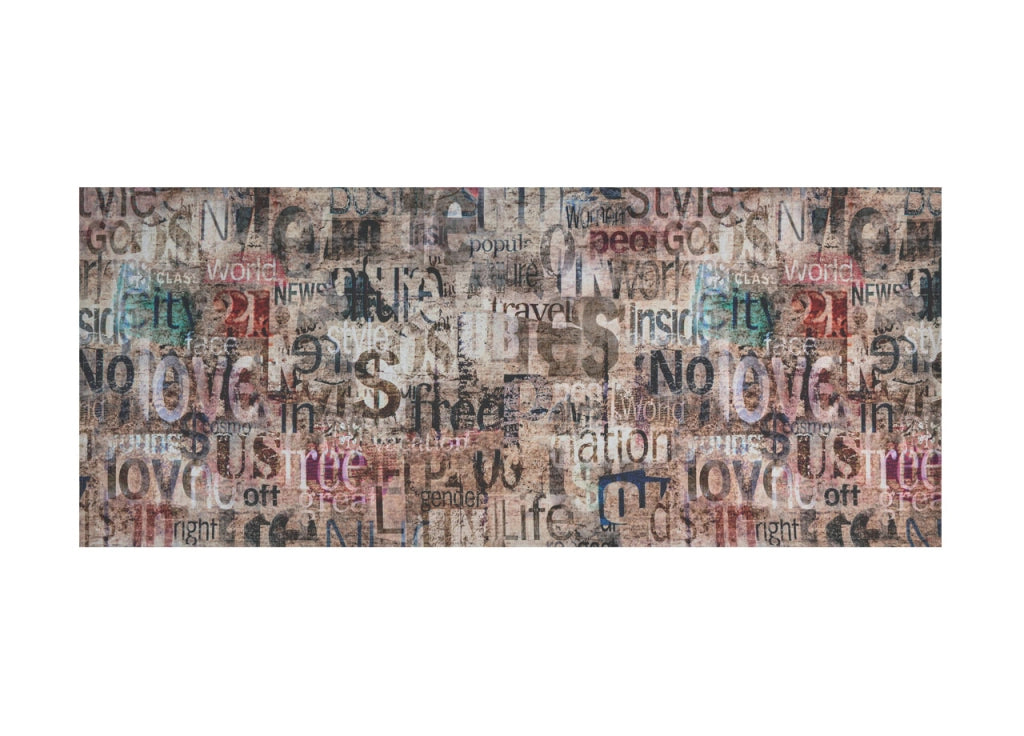 Tappeto Cucina Antiscivolo Stampa Digitale Emozioni Fantasia Words By Suardi - 58x280 - Word