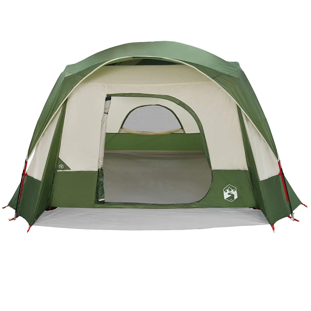 Tenda Familiare Cabina per 6 Persone-Tenda da campeggio Verde Impermeabile 205255