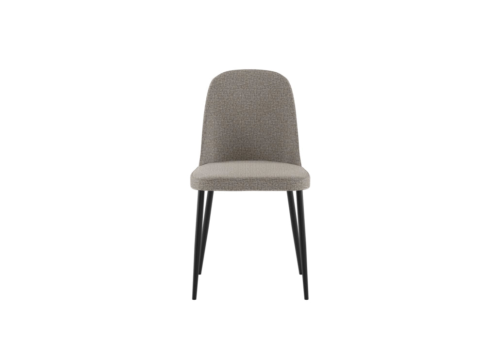 Tamara - Sedia in tessuto grigio scuro 4 pz
