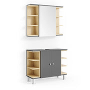 Vicco Set mobili bagno Antracite 2 parti