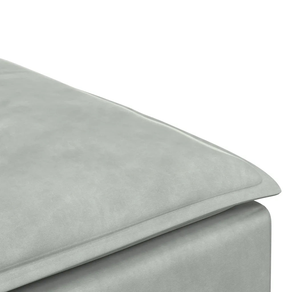 Divano da Giardino-Modulo Poggiapiedi Divano Modulare Grigio Chiaro 100x100x48 cm 778993