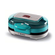 Ariete 205 hamburger maker party time, macchina per fare hamburger, 1200 w, doppie piastre antiaderenti, 2 scomparti, facile da pulire, celeste - ARI0205/01