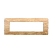Placca Plastica Serie Starlight 7P Colore Legno Scuro Compatibile Con Vimar Plana