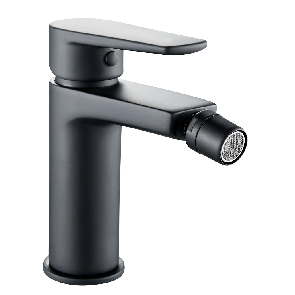 Coppia miscelatore rubinetto bidet e miscelatore lavabo linea africa nero opaco