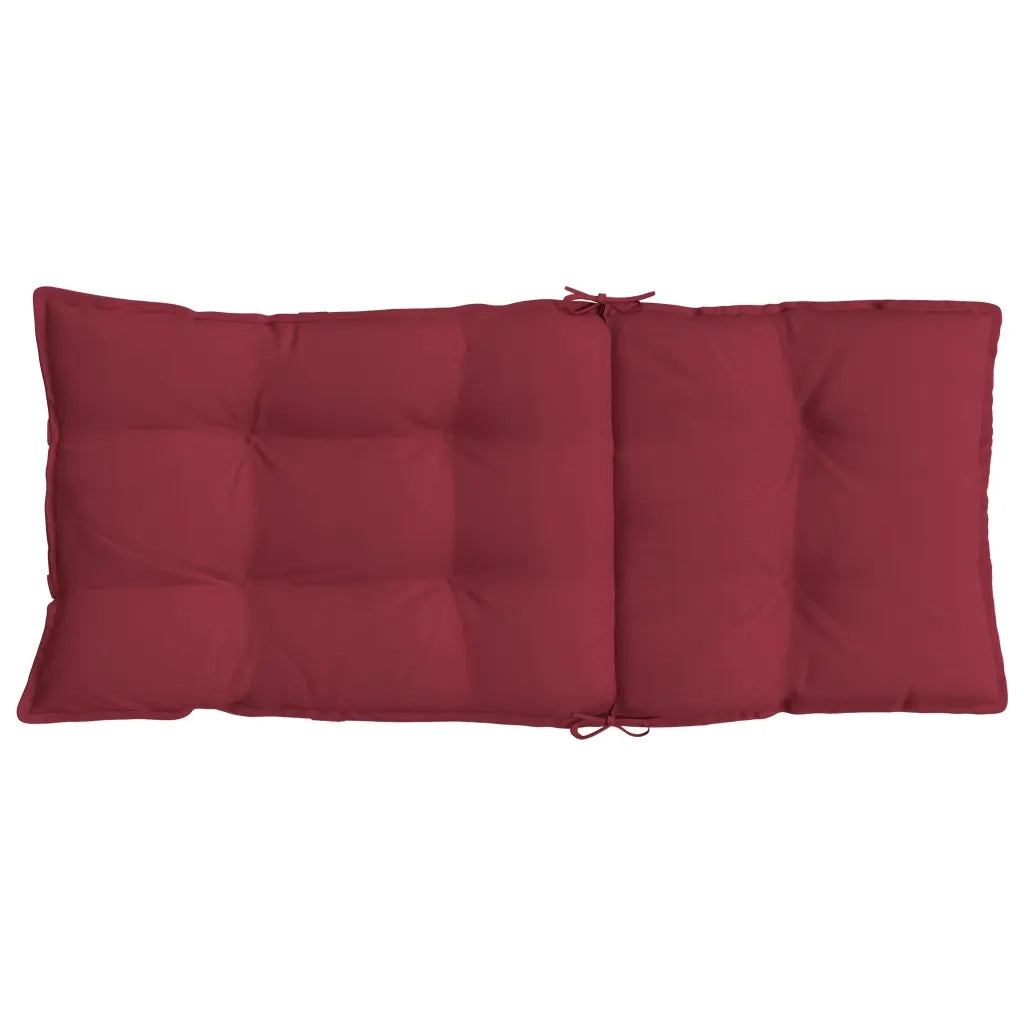 Cuscini Sedia con Schienale Alto 4 pz Rosso Vino Tessuto Oxford 377630