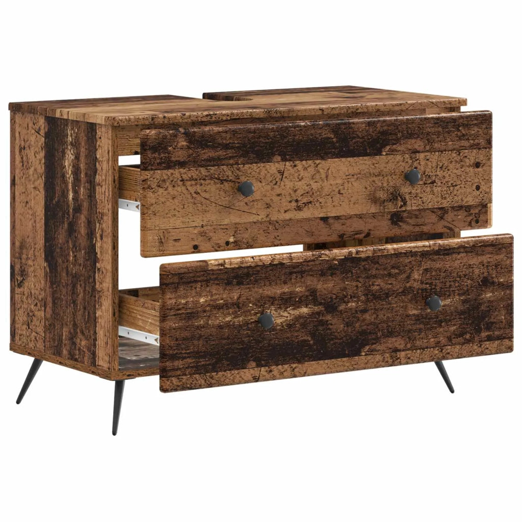 Armadio per Lavabo da Bagno BREDA Legno antico 82 x 41 x 59 cm 897463