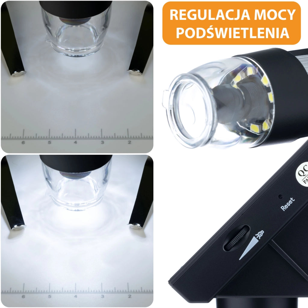 Mikroscopio Digitale con Schermo 4,3" DM3-Z01B049 – Ingrandimento 50X-1000X | 8 LED Regolabili, Connessione PC