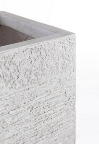 Set 3 Vasi Graffiti Quadrato Bianco Alto