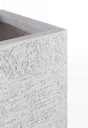 Set 3 Vasi Graffiti Quadrato Bianco Alto