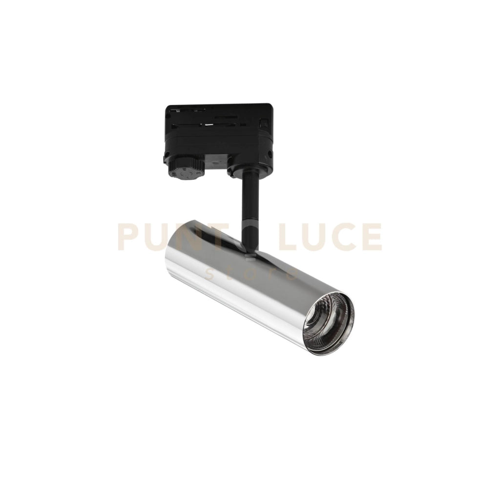PROIETTORE A BINARIO LED ROCKET CROMO 7W 980LM CCT3000K / 4000K  5X1,65CM
