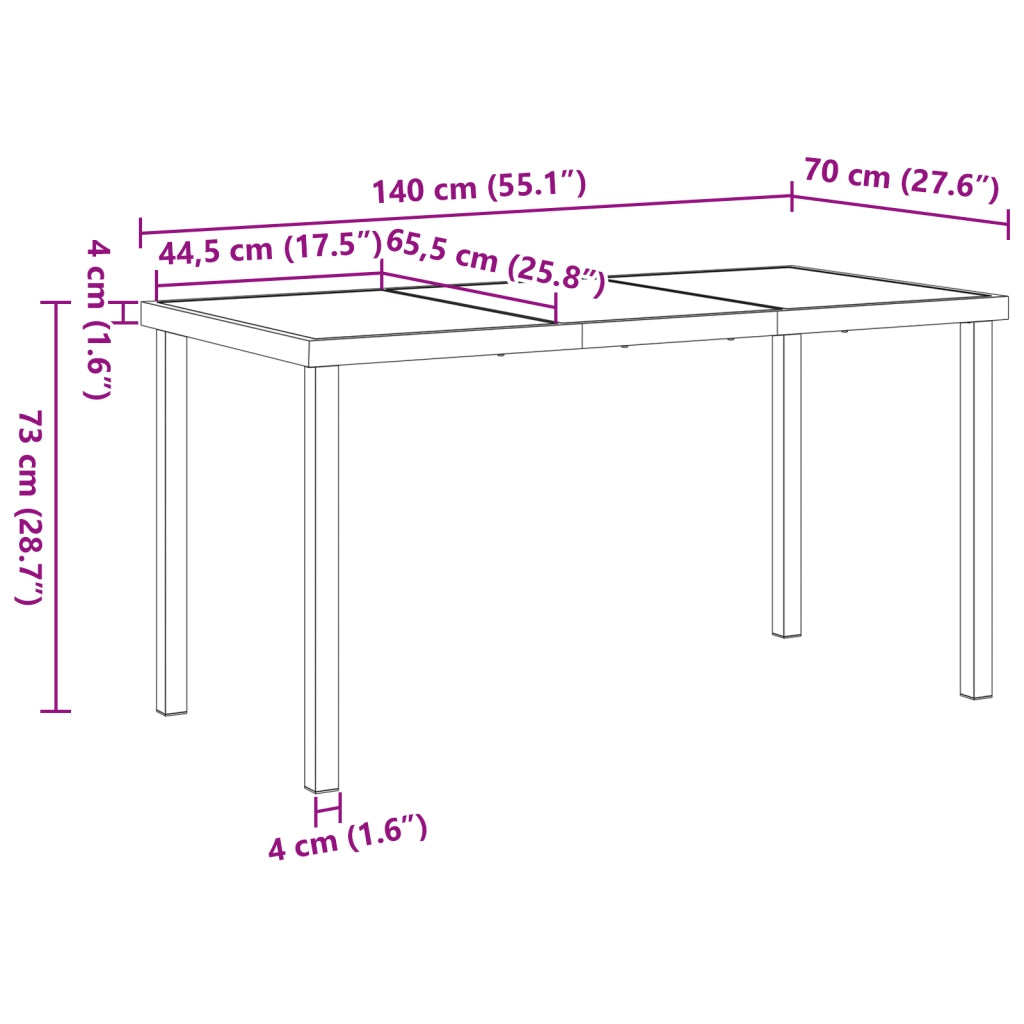 Set da Pranzo da Giardino 5 Pezzi con Cuscini Beige Rattan Polipropilene