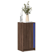 Credenza con LED-Buffet-Armadio da cucina Rovere Marrone 42,5x34x85 cm Legno Multistrato