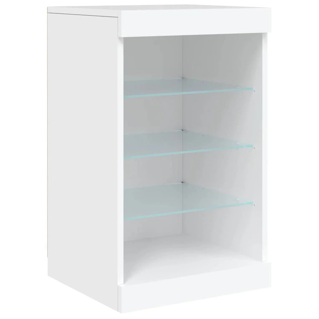 Buffet credenza cassettiera armadio mobile contenitore organizer per cucina soggiorno salotto con luci LED 41 x 37 x 67 cm bianco 02_0029852