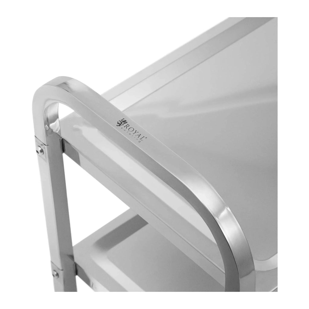 Carrello di servizio professionale in acciaio inox con 3 ripiani 69 x 34 x 3 cm 81 kg 14_0005049