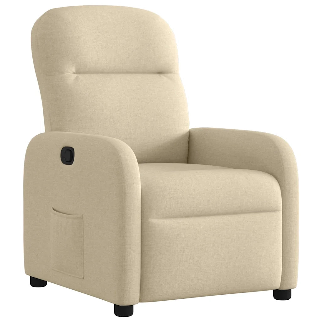 Divano Sedia-Poltrona Reclinabile in Tessuto Crema 361308