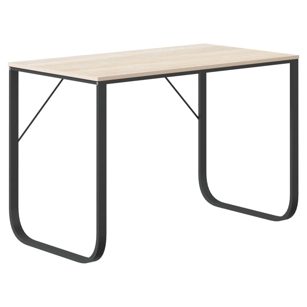 Scrivania Computer Nera e Rovere 110x60x73 cm Legno Multistrato 30203