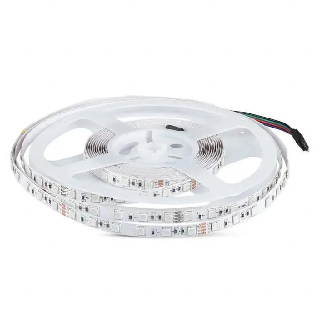 Striscia Strip LED SMD5050 7W/m Bobina 10 metri 60 LED/m 24V RGB IP20