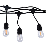 Catenaria Stringa Luminosa da Esterno E27 – 10 Portalampada, 10 Metri, Collegabile fino a 100m, IP54