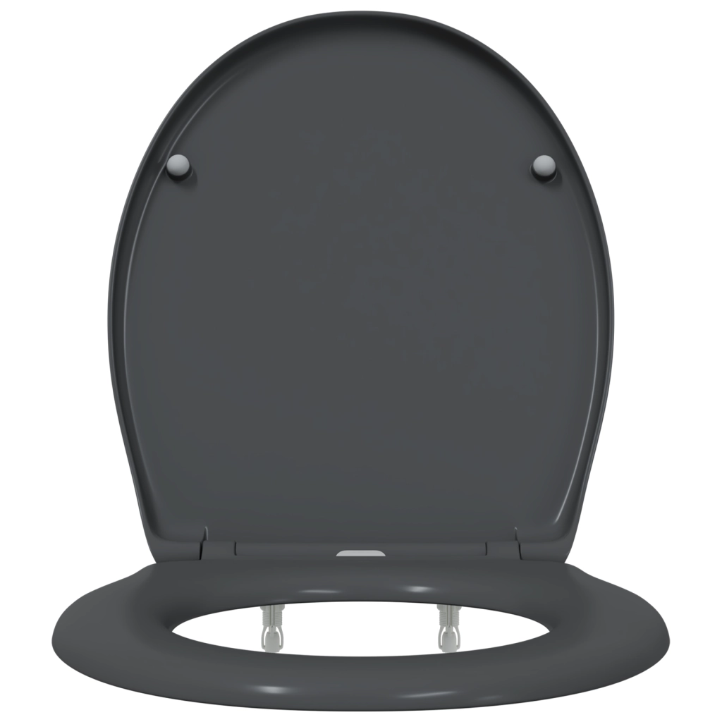 Sedile del WC a rilascio rapido con chiusura morbida Duroplast Antracite