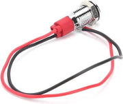 Indicatore LED acqua resistente 8 mm 3V 5-6V 12V 24V 220V - Luce di indicazione LED rossa - Resistente all'ossidazione - Resistente alle fiamme.