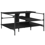 Tavolino da salotto | Tavolino da caff¨¨ | Tavolino da Soggiorno Nero 100x100x48,5 cm in Legno?Multistrato