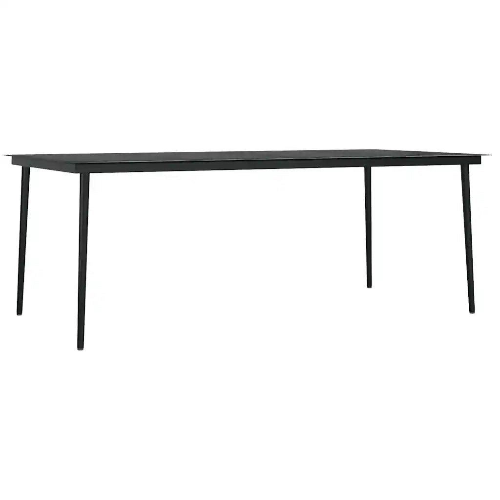 Set da Pranzo per Giardino 9 pz con Cuscini Nero 3099100