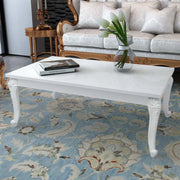 Tavolino da Salotto 115x65x42 cm Bianco Lucido 243381