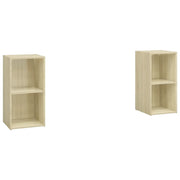 Mobili TV 2 pz | Armadietto TV | Mobile Porta TV Rovere Sonoma 72x35x36,5 cm in Legno Multistrato