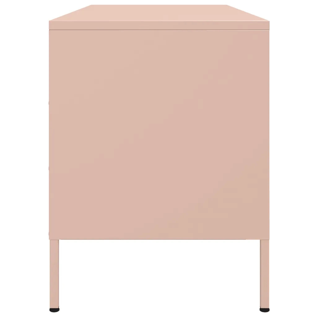 Mobile TV Rosa 100,5x39x50,5 cm in Acciaio 842989