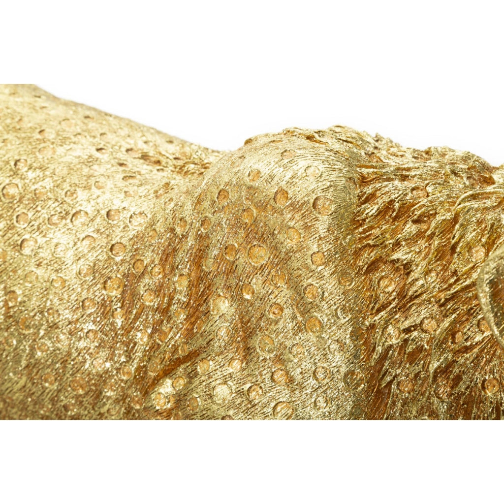 Scultura Pantera, Oro, Poliresina, 89x21x33 cm