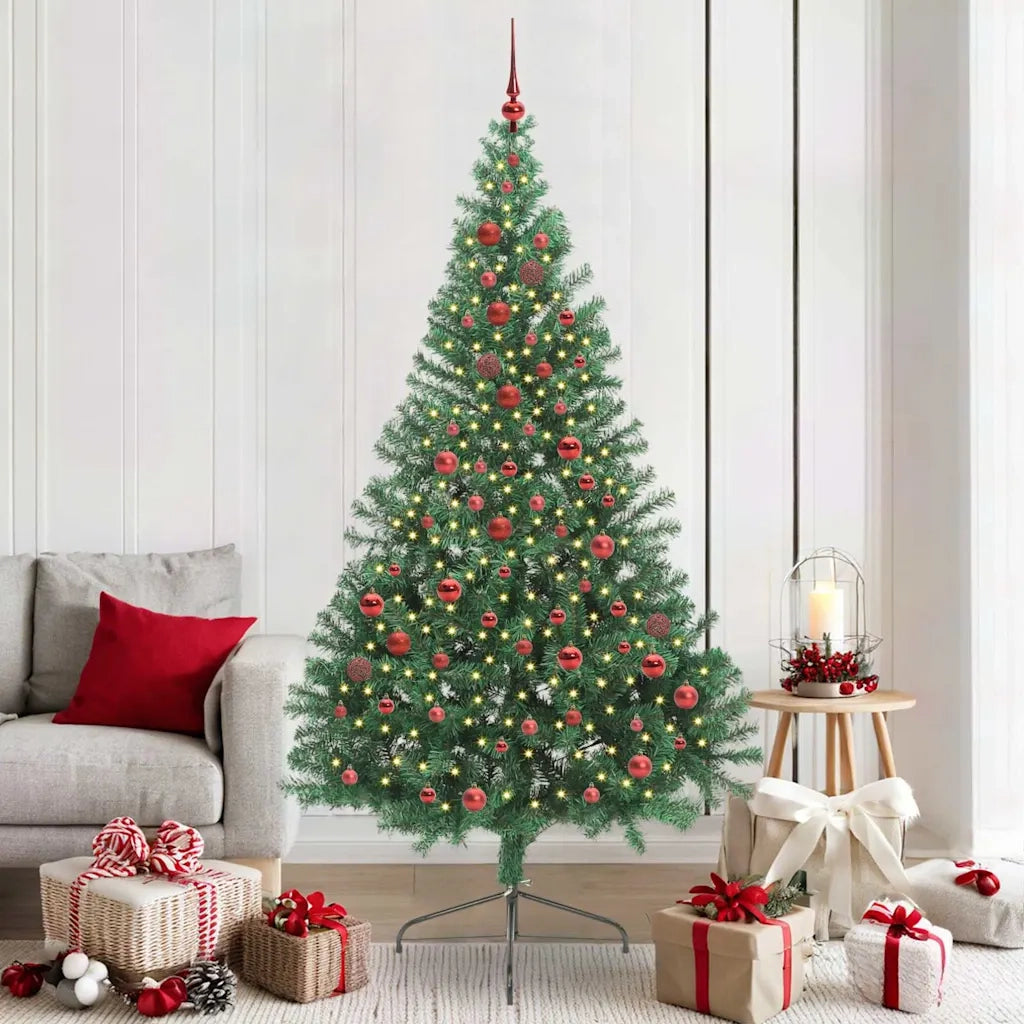 Albero di Natale | Decorazioni natalizie artificiale con luci integrate Verde 210 cm