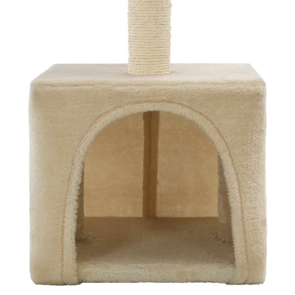 Albero per Gatti con Tiragraffi in Sisal 55 cm Beige CFW4177909