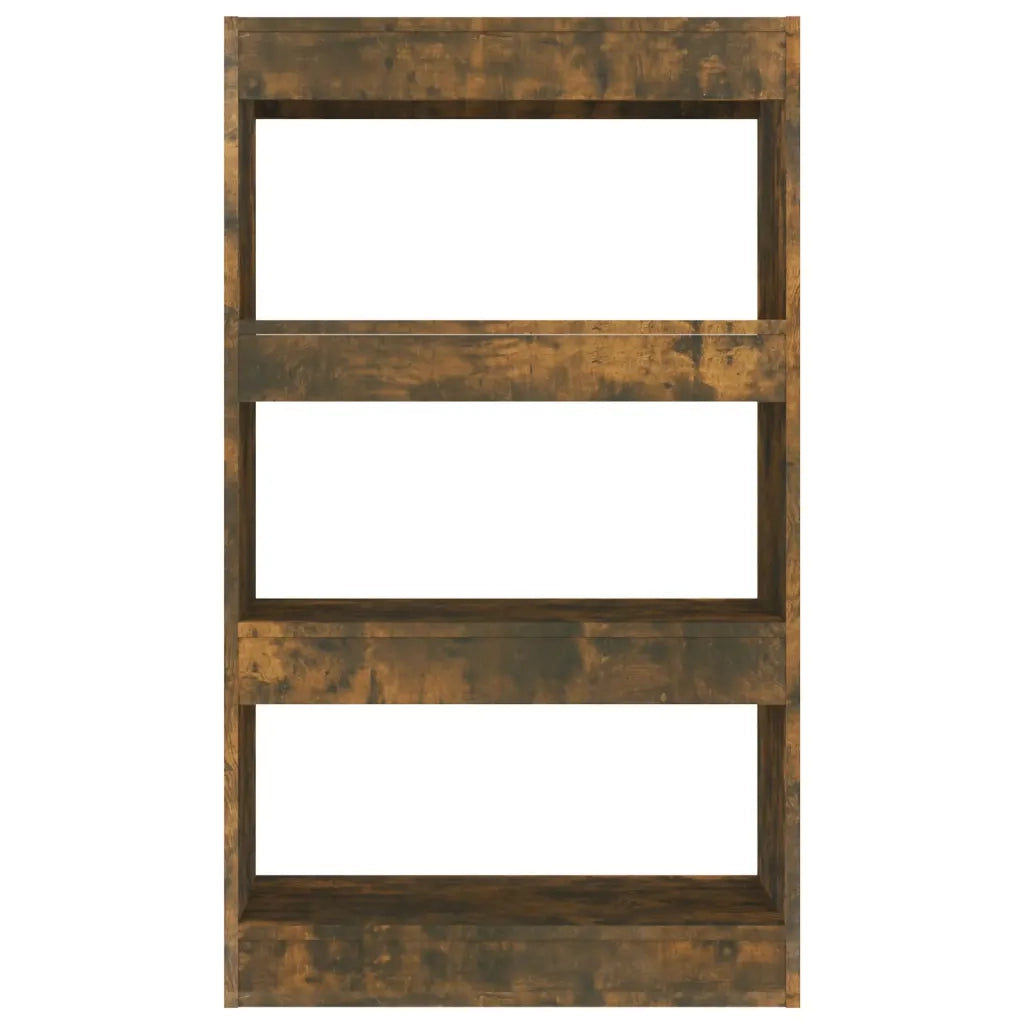 Libreria Divisorio-Scaffale per Libri-Mobile di Stoccaggio Rovere Fumo 60x30x103 cm in Truciolato