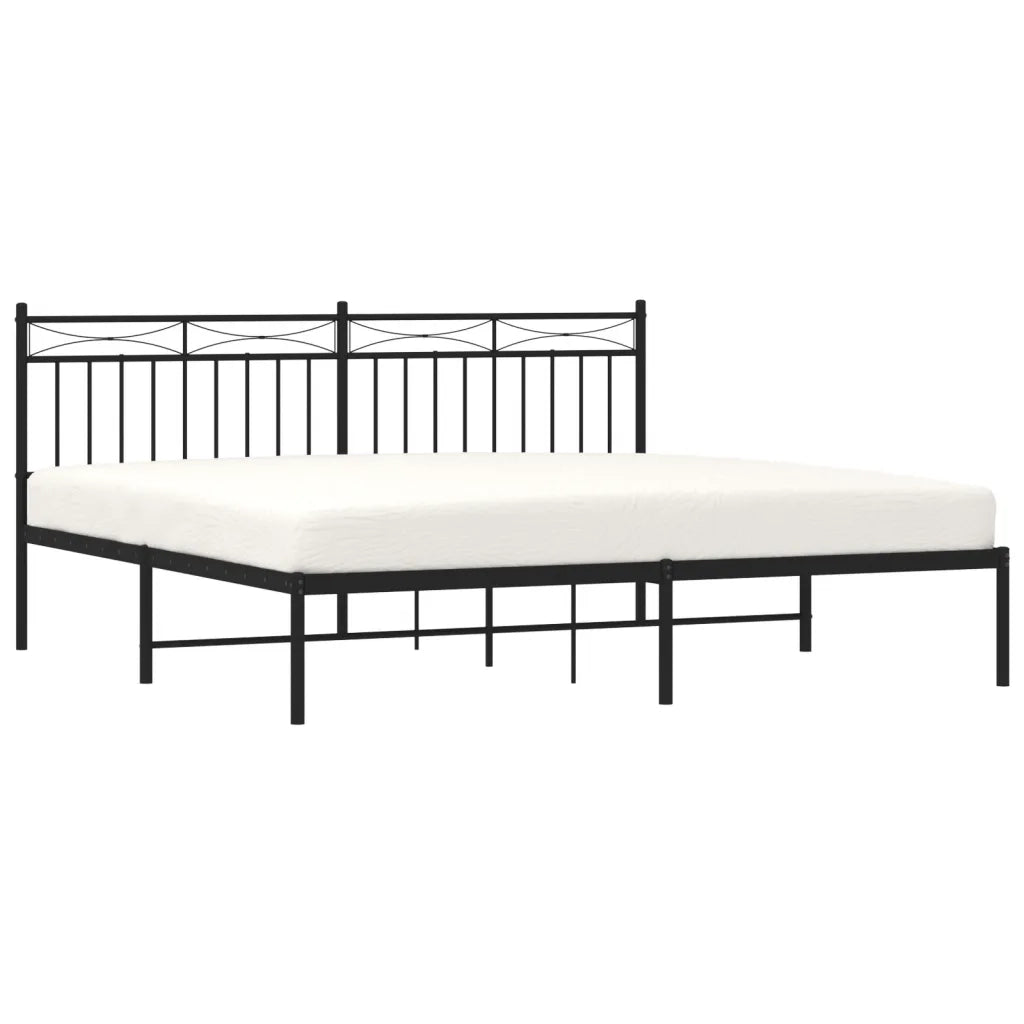 Giroletto con Testiera in Metallo Nero 180x200 cmcod mxl 107917