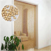 Tendal di bambù artigianale 90 × 200 cm - Rete di legno naturale per finestra e porta - Decorazione da soggiorno elegante con 110 fili