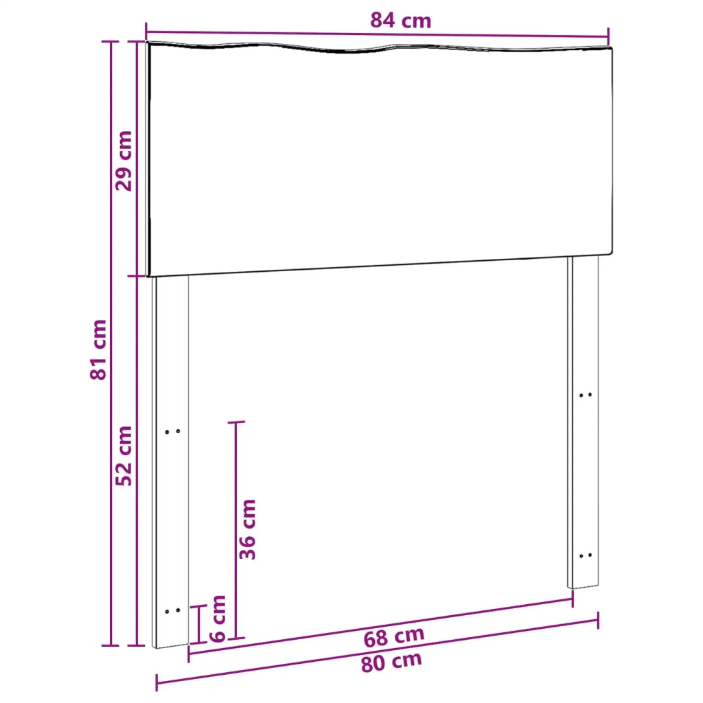 Testiera con bordo vivo ROSTOCK Bianco 80 cm 903274