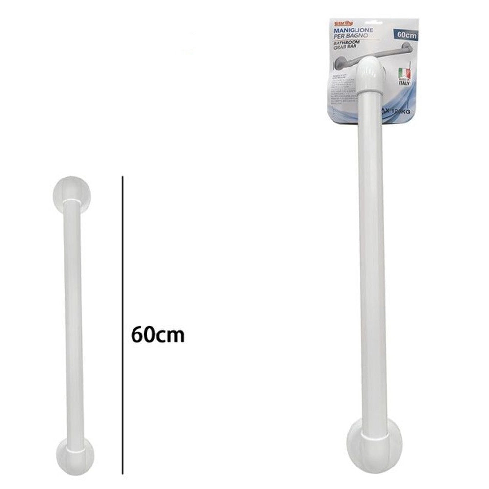 Trade Shop - Maniglione Per Bagno 60cm Di Sicurezza Sostegno Doccia Per Disabili Anziani Bianco 005325 -