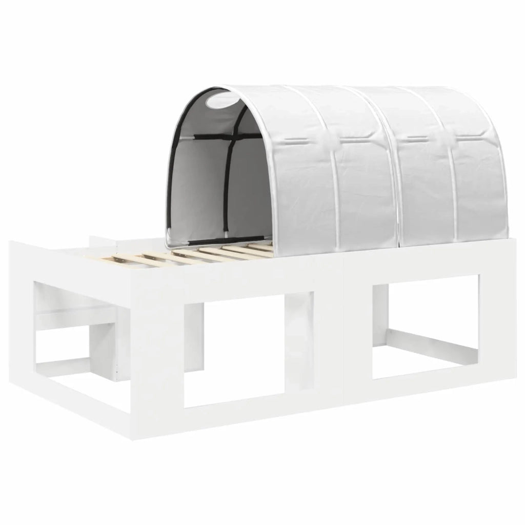Letto con Tunnel 3 pcs Bianco Legno ingegnerizzato