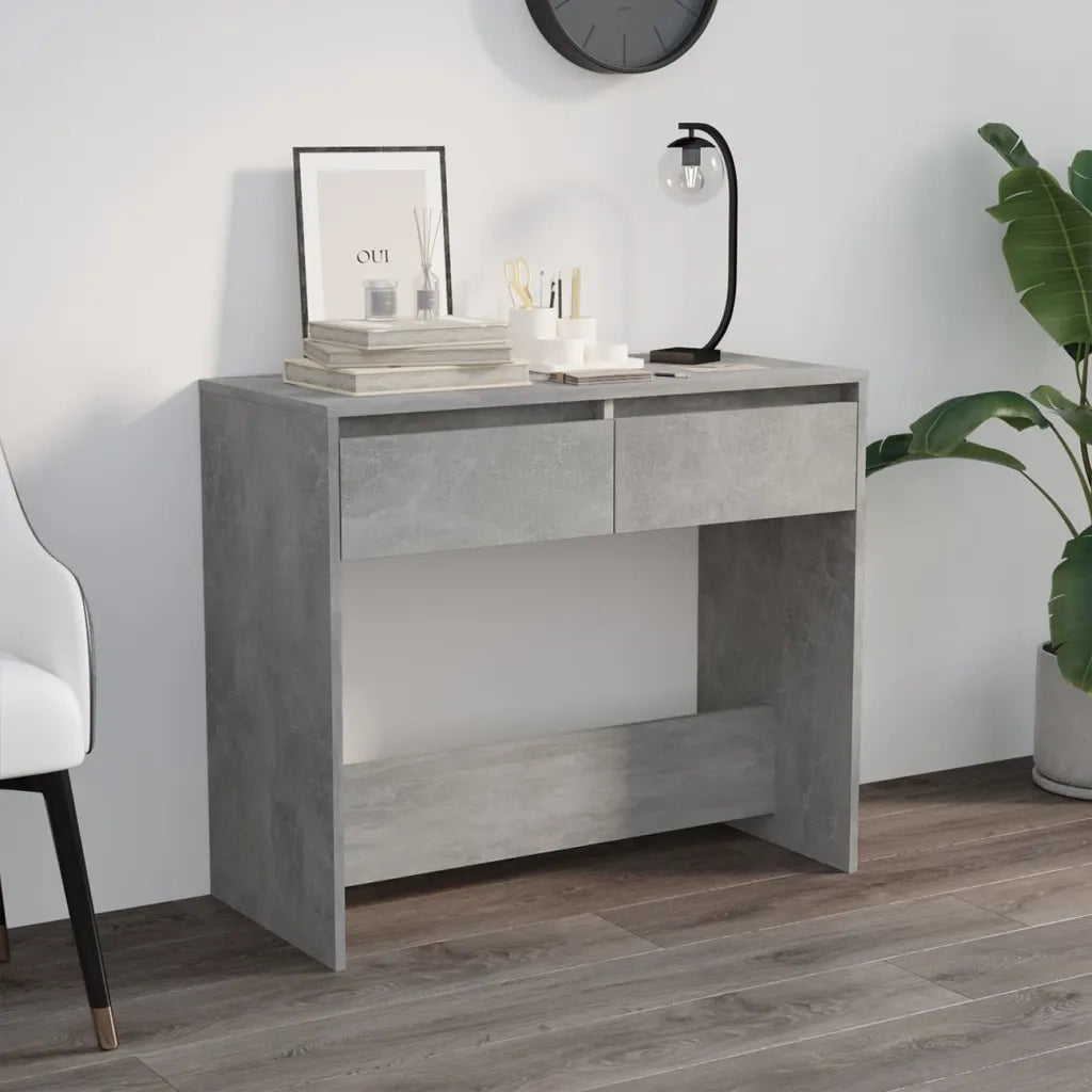 Tavolo Consolle | Tavolo d'Ingresso Grigio Cemento 89x41x76,5 cm in Acciaio