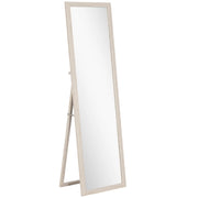 Specchio a figura intera 160 x 50 cm, versatile, design rettangolare con cornice, bianco