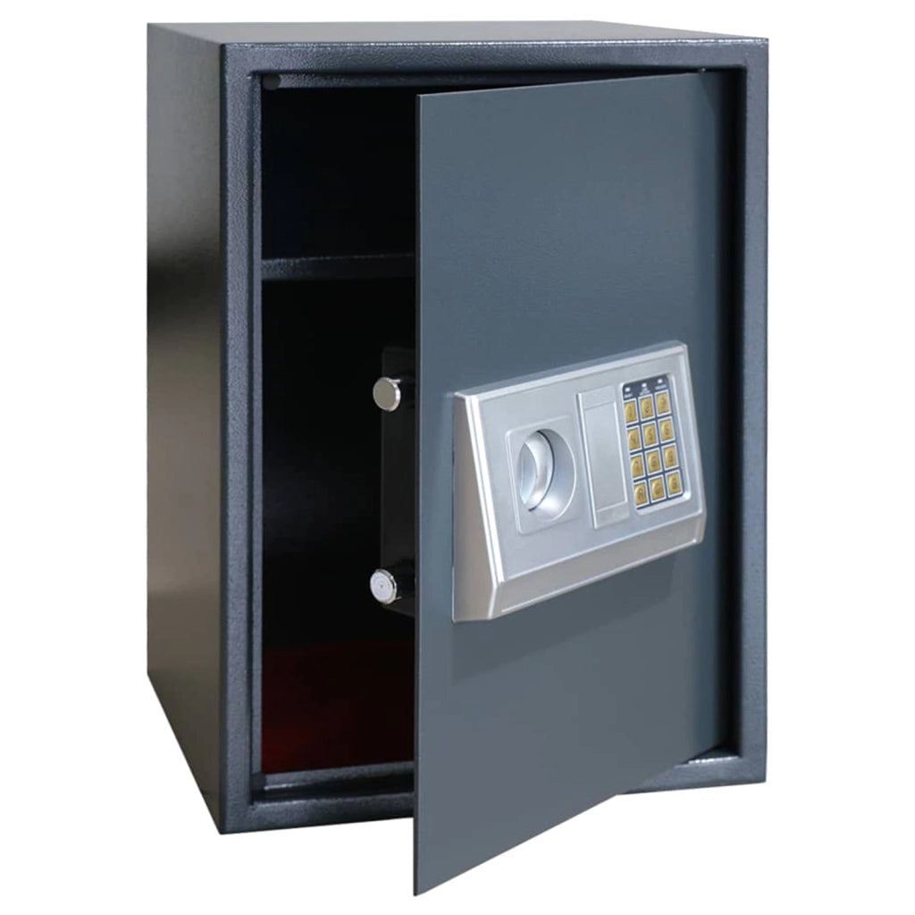 Cassaforte Elettronica Digitale Grigio Scuro 35x31x50 cm Acciaio